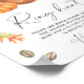 Poster Citrouille Coffee Bridal douche Ring chasse jeu (Coin)