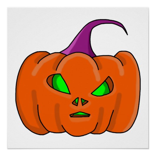 Poster Citrouille d'alien d'Halloween (Devant)