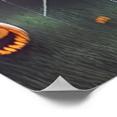 Poster Citrouille dans la forêt éffrayante | AI Art Poste (Coin)