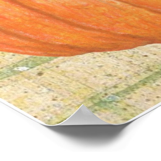 Poster Citrouille d'automne (Coin)