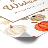 Poster Citrouille d'automne Baby shower Conseils et souha (Coin)