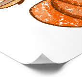 Poster Citrouille d'automne Bonjour Octobre (Coin)