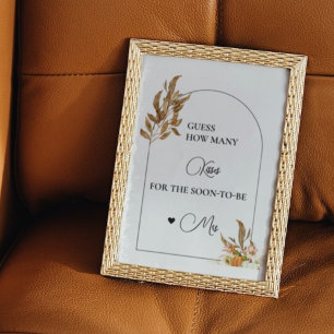 Poster Citrouille d'automne combien de baisers nuptiale d