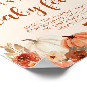 Poster Citrouille d'automne devine le Baby shower aliment (Coin)