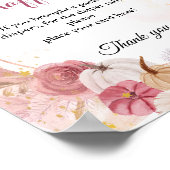 Poster Citrouille d'automne Diaper tombola Girl signe bab (Coin)