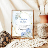 Poster Citrouille d'automne Diaper tomle Boy signe baby s