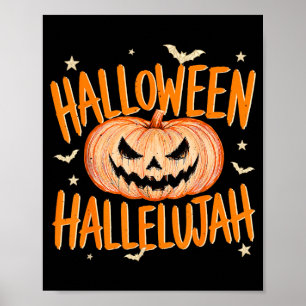 Poster Citrouille d'automne et d'horreur pour femmes fill