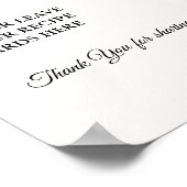 Poster Citrouille d'automne Laissez vos recettes Baby sho (Coin)