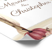 Poster Citrouille d'automne Mariage (Coin)