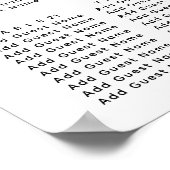 Poster Citrouille d'automne Mariage botanique 30 Table as (Coin)