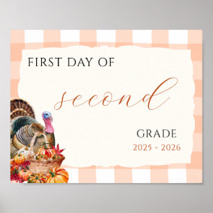 Poster Citrouille d'automne Retour à l'école