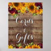 Poster Citrouille d'automne Rustic Mariage SIgn (Devant)