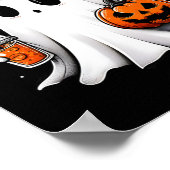 Poster Citrouille de boisson pour fantôme d'Halloween (Coin)