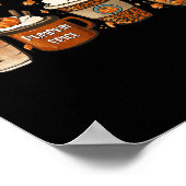 Poster Citrouille de café d'automne épice Junkie Latte Co (Coin)