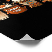 Poster Citrouille de café d'automne épice latte glacé cha (Coin)