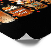 Poster Citrouille de café d'automne épice latte glacé d'a (Coin)