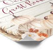 Poster Citrouille de crème blanche en bois S'il vous plaî (Coin)