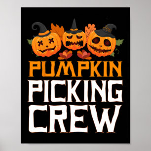 Poster Citrouille de cueillette Crew Halloween Famille Co