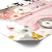 Poster Citrouille De Ferme Voiture De Camion Rose Par Num (Coin)