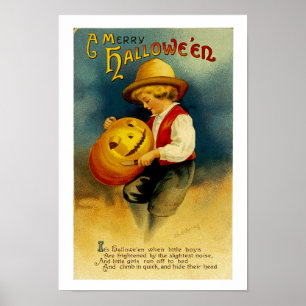 Poster Citrouille de Halloween