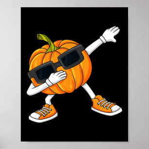 Poster Citrouille de Halloween Dabbing de jour de Thanksg
