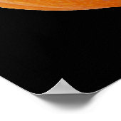 Poster Citrouille de Halloween visage effrayé de Jack o' (Coin)