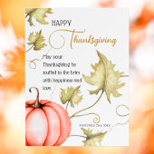 Poster Citrouille de la journée bon thanksgiving Thanksgi