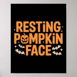 Poster Citrouille de repos Face Bold T Halloween Tee