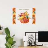 Poster Citrouille de Thanksgiving (Bureau à domicile)