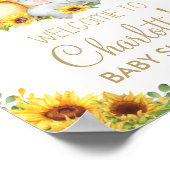 Poster Citrouille de tournesol Elephant Baby shower Bienv (Coin)