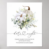 Poster Citrouille de verdure Date d'automne Jar de nuit (Devant)