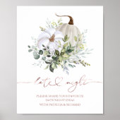 Poster Citrouille de verdure Date d'automne Jar de nuit (Devant)