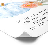 Poster Citrouille Déchets Raffle Baby Boy Douche (Coin)