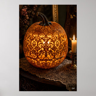 Poster Citrouille dentelle victorienne I.
