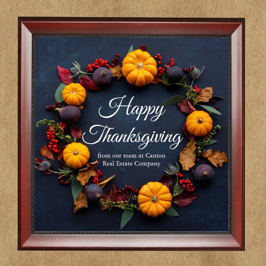 Poster Citrouille d'entreprise bon thanksgiving Wreath pe