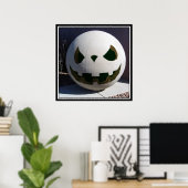 Poster Citrouille déplaisant en béton sculpté (Bureau à domicile)