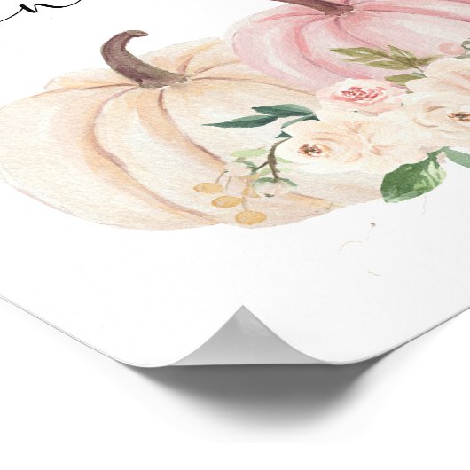 Poster Citrouille Devine Combien De Bébé Fille Douche Jeu (Coin)