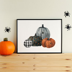 Poster Citrouille d'Halloween