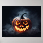 Poster Citrouille d'Halloween effrayant (Devant)