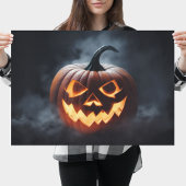 Poster Citrouille d'Halloween effrayant