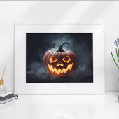 Poster Citrouille d'Halloween effrayant