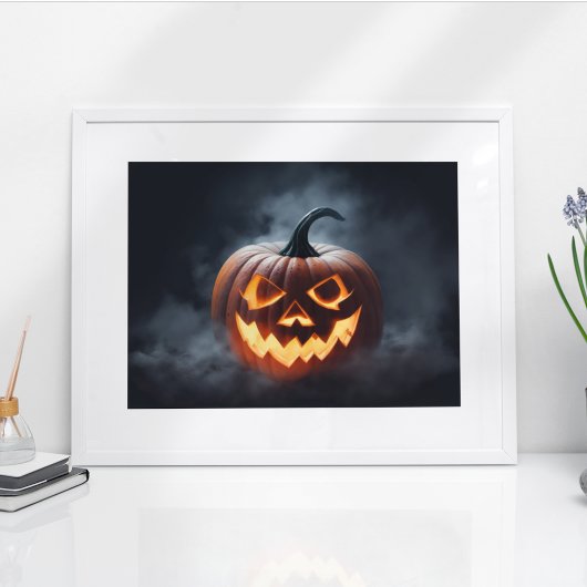 Poster Citrouille d'Halloween effrayant