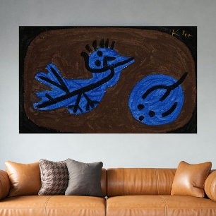 Poster Citrouille d'oiseaux bleus - Paul Klee 1939