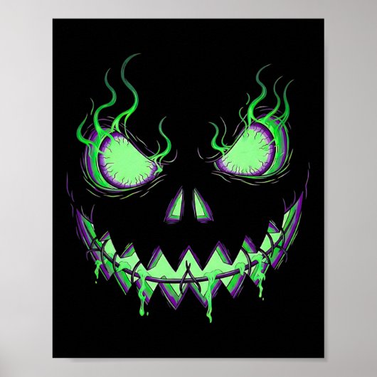 Poster Citrouille effrayant Jack-o'-lantern Enfants d'Hal (Devant)