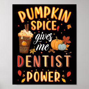 Poster Citrouille épice Dentiste puissance automne saison