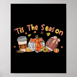 Poster Citrouille Épice Footbyll C'Est La Saison Automne