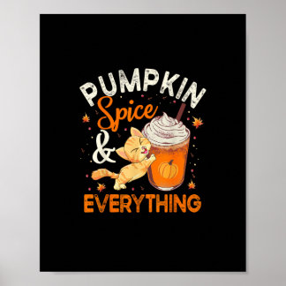 Poster Citrouille épice Tout Chemise Amoureux des chats m