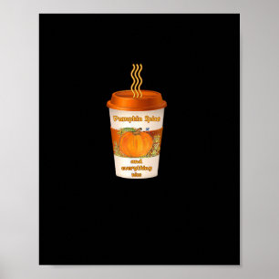 Poster Citrouille épice & Tout Nice Chute Couleur Chaussu