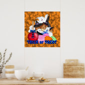 Poster Citrouille et fantôme de Trick ou Treat (Cuisine)