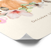 Poster Citrouille et Pacificateurs Baby shower fille Bien (Coin)